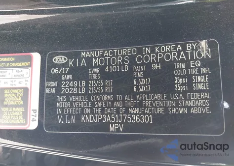 2018 Kia Soul + z USA, uszkodzony, nr VIN KNDJP3A51J7536301